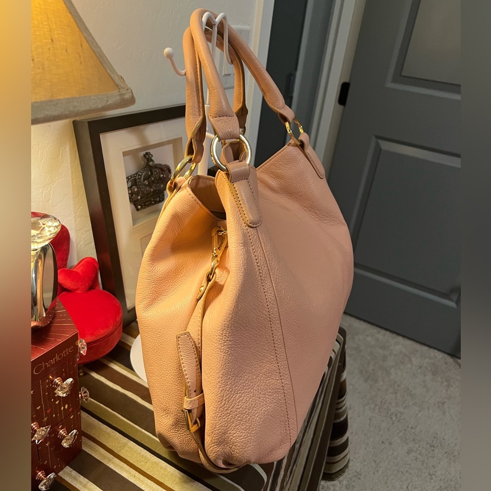 Gili Pink Leather Hobo Handbag Crossbody - Picture 11 of 16